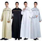 2022 Новое мусульманское платье Caftan Marocain Мужская мусульманская одежда Abaya Саудовская Аравия Kleding Mannen Qamis Homme Robe Musulmane Longue