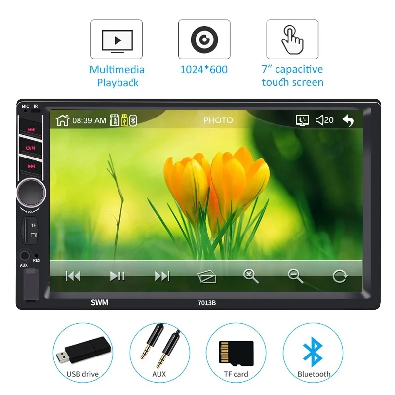 Автомагнитола 2 Din для toyota mp5-видеоплеер на Android с Bluetooth 7-дюймовым сенсорным