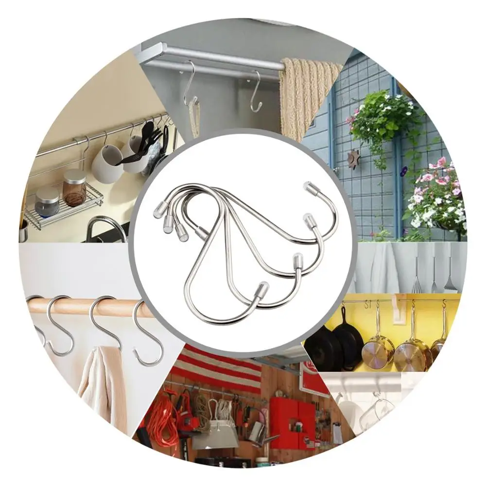 Нержавеющая сталь домашний крючок Набор для подвешивания s-образная кисть
