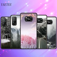 forest cloud pattern case for xiaomi mi poco x3 nfc m3 pro 5g f3 gt c31 f1 soft phone cover for redmi k40 note 9s 10 coque