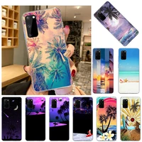 soft tpu silicone phone case for samsung galaxy s21 ultra s20 fe 5g s10 lite s8 s9 plus s7 beach surfing travel tropical cover
