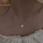 Модное роскошное квадратное ожерелье XIYANIKE серебряного цвета с бриллиантами для женщин, изысканная Великолепная бижутерия, подарок на каждый день