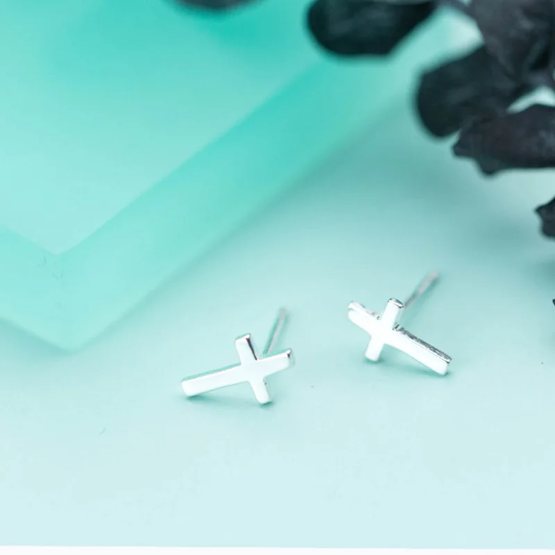 Trustdavis Аутентичные минималистичные серьги гвоздики из стерлингового серебра 925