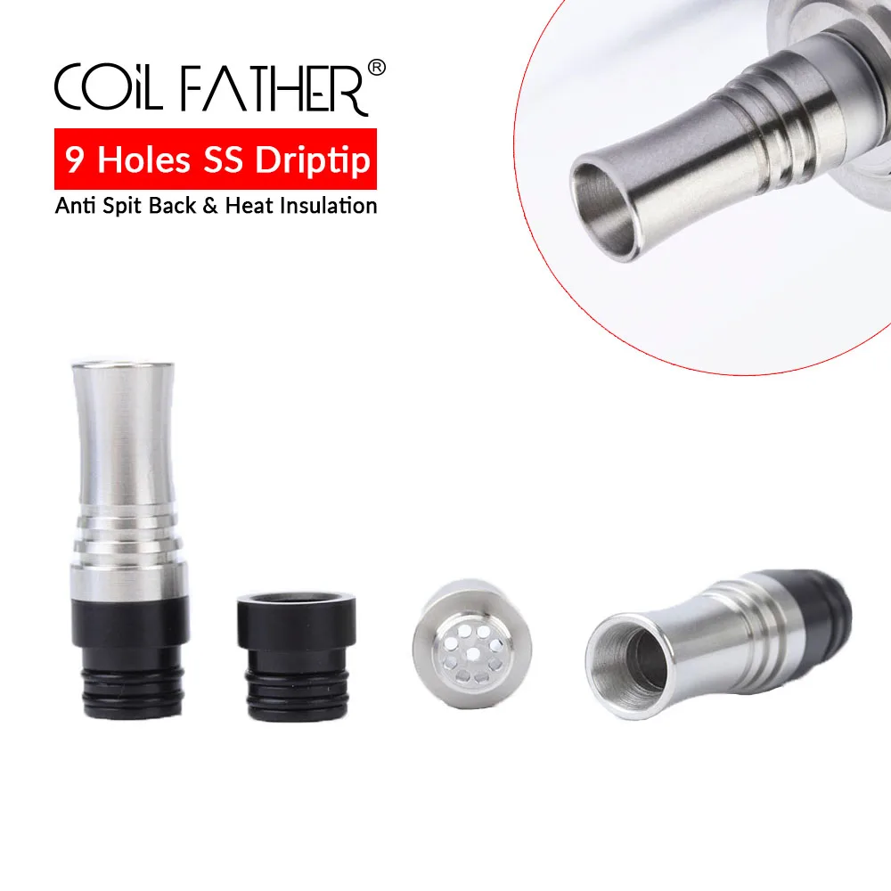 

Испаритель Coil Father SS 510, мундштук с капельным наконечником для RDA RTA, испаритель электронной сигареты