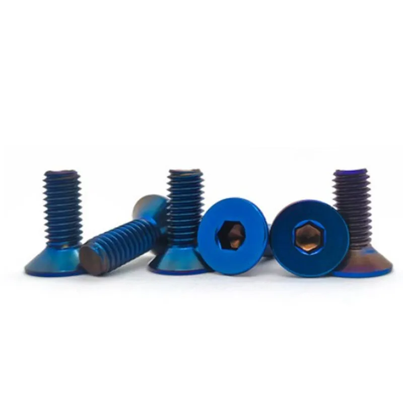 10 шт. мотоциклетный винт 304 из нержавеющей стали Радужный плоский Стандартный
