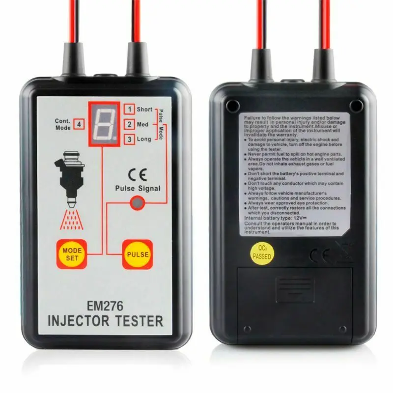 

Fuel Injector Tester EM276 Fuel System Scan Tool Injector Analyzer Car Auto Diagnostic Repair Tools With 4 Pulse Modes