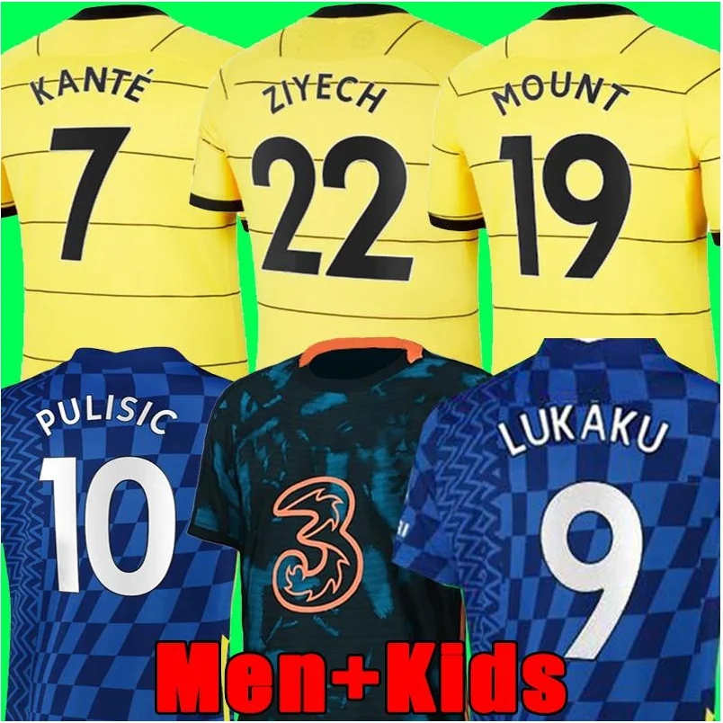 21 22 Мужская футболка Челси Pulisic Werner Lukaku Ziyeh гарварвардский кантерканте Алонсо