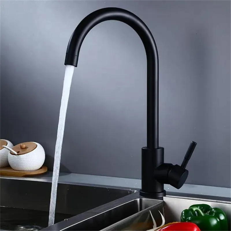 Черный смеситель для кухонной мойки поворот на 360 градусов кран очистки воды с