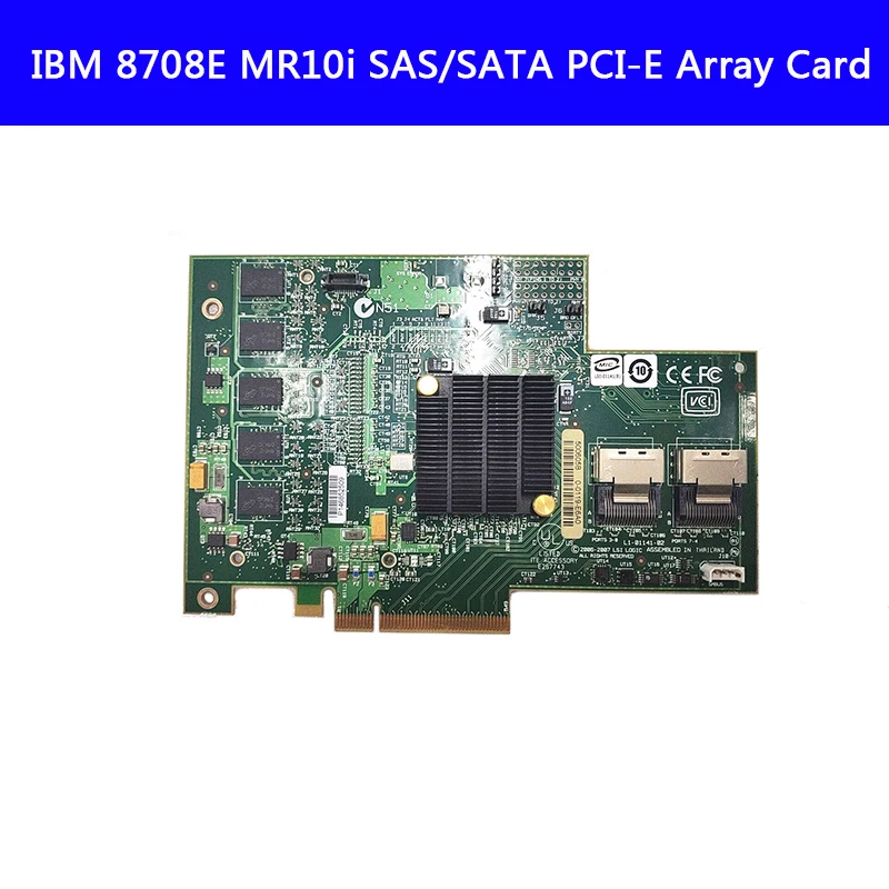 Для контроллера ServeRAID MR10i SAS/SATA 43W4296 8 портов SFF8087 MiniSAS PCI-E X8 3 ГБ/сек. карта 43W4297 43W4342 LSI MR SAS 8708E RAID