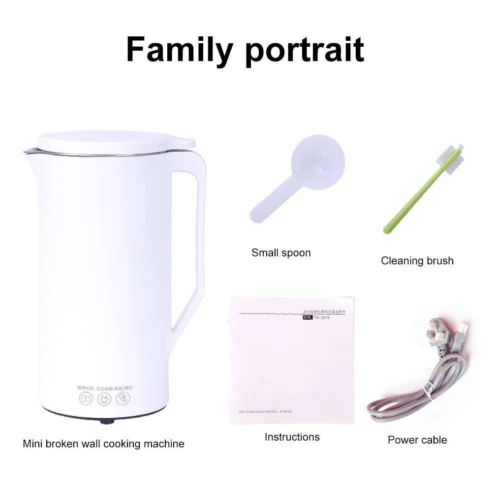 Соямолка-блендер-соковыжималка автоматическая Mini Fruit Blender Juicer, емкость 350 мл, мощность 400 Вт, 220 В, без фильтров для соевого молока.