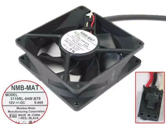 NMB MAT 3110RL 04W B79 F50 DC 12V 0.44A 3 жильный 80X80X25mm Srever Вентилятор охлаждения|nmb-mat|80x80x25mm |