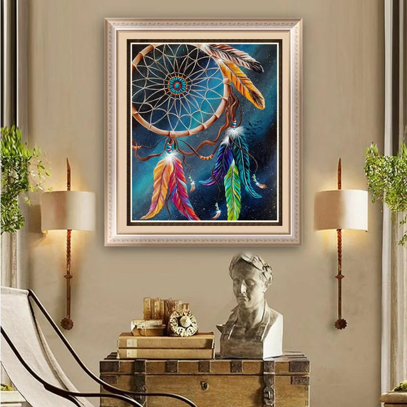 Алмазная живопись 5D полностью мозаика нового цвета с китайскими колокольчиками