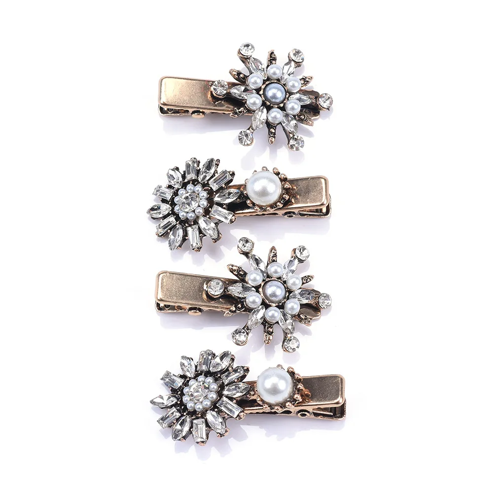 Женские заколки для волос с инкрустацией из сплава 4 шт. | Украшения и аксессуары