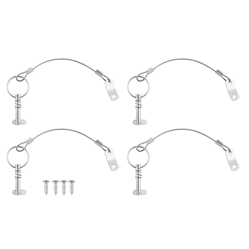 

Quick Release Pin 4 PIECES of Quick Release Pin Diameter Drop Cam Spring Steel Bimini Top Pin Marine Hardware