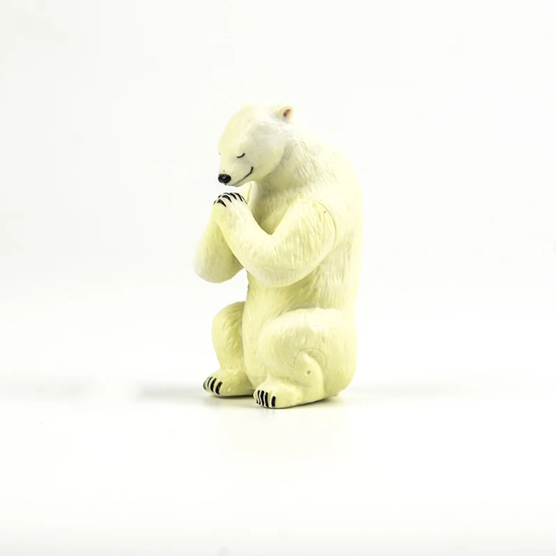 Натуральная gashapon игрушка-вкладыш кроя полярный медведь коала Красная Панда Черный Косплей shiba «Лисья Секретная служба»(inu леопарда животных гассе для молитвы P3 рисунок - Цвет: A polar bear