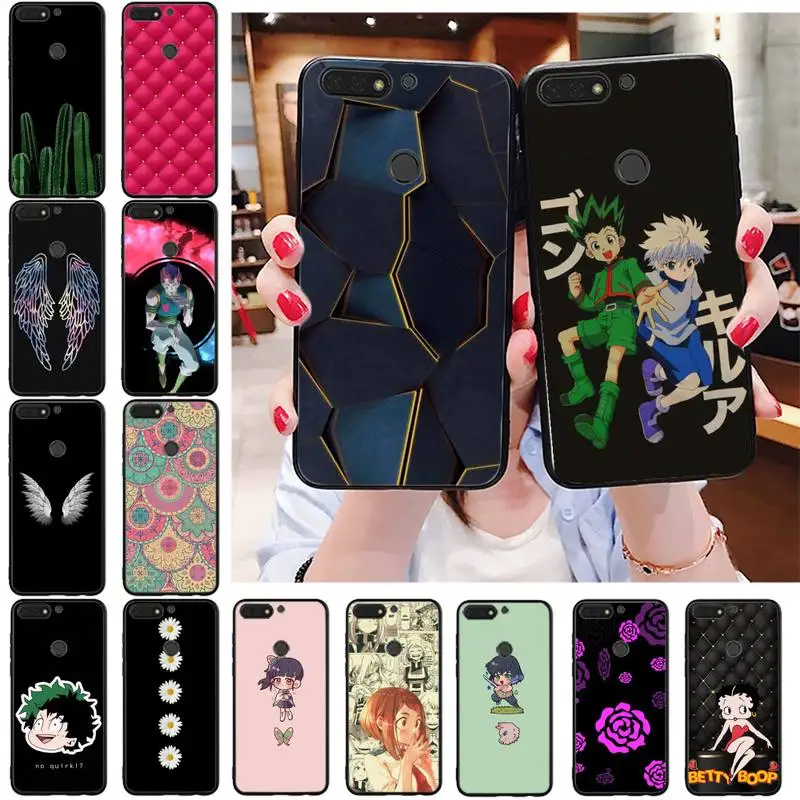 

Maiyaca Black Cell Phone Case For Huawei Honor 5A 7A 7C 8A 8C 8X 9X 9XPro 9Lite 10 10i 10lite play 20 20lite Phone Cover Couple