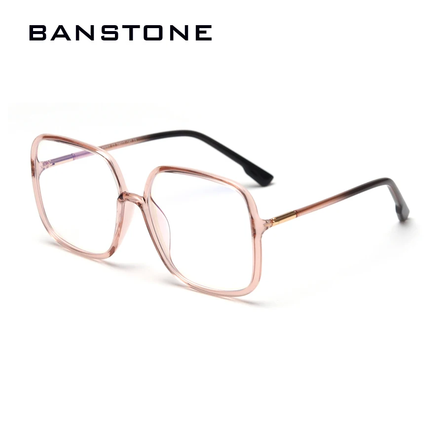 

Очки Квадратные женские BANSTONE TR90, прозрачные зеленые, большие очки