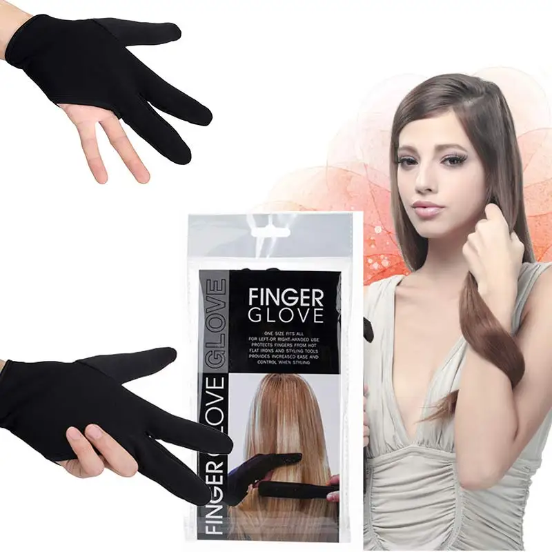

Парикмахерская с тремя пальцами, термостойкая перчатка для защиты пальцев, для выпрямления и завивки волос, аксессуары для укладки THRK889