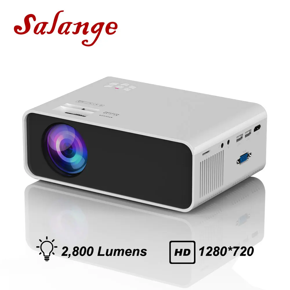 Мини светодиодный проектор для Мобильный телефон Projetor Salange P48 1280x720P Proyector