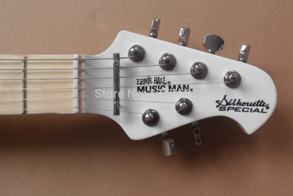Высокое качество, 6 струн SSH Ernie ball Music Manl signature, специальные белые цвета, электрогитара с тремоло