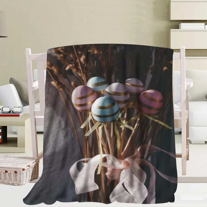 Prezzo Personalizzato Pasqua Coperta Corallo Coperte Da Viaggio Divano Falafel Coperte Morbido Soffice Caldo 56x80 Pollici 50X60inch 40X50inch