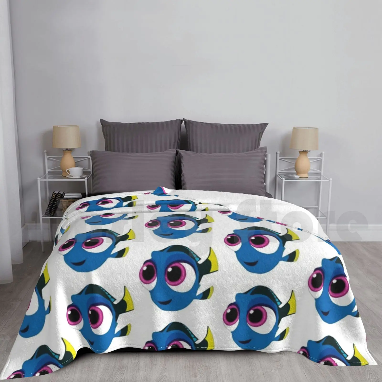 

Baby Dory Blanket For Sofa Bed Travel Fining Nemo Cartoon Blue Fish Cute Nemo Ocean Just Keep Swimming Pixar