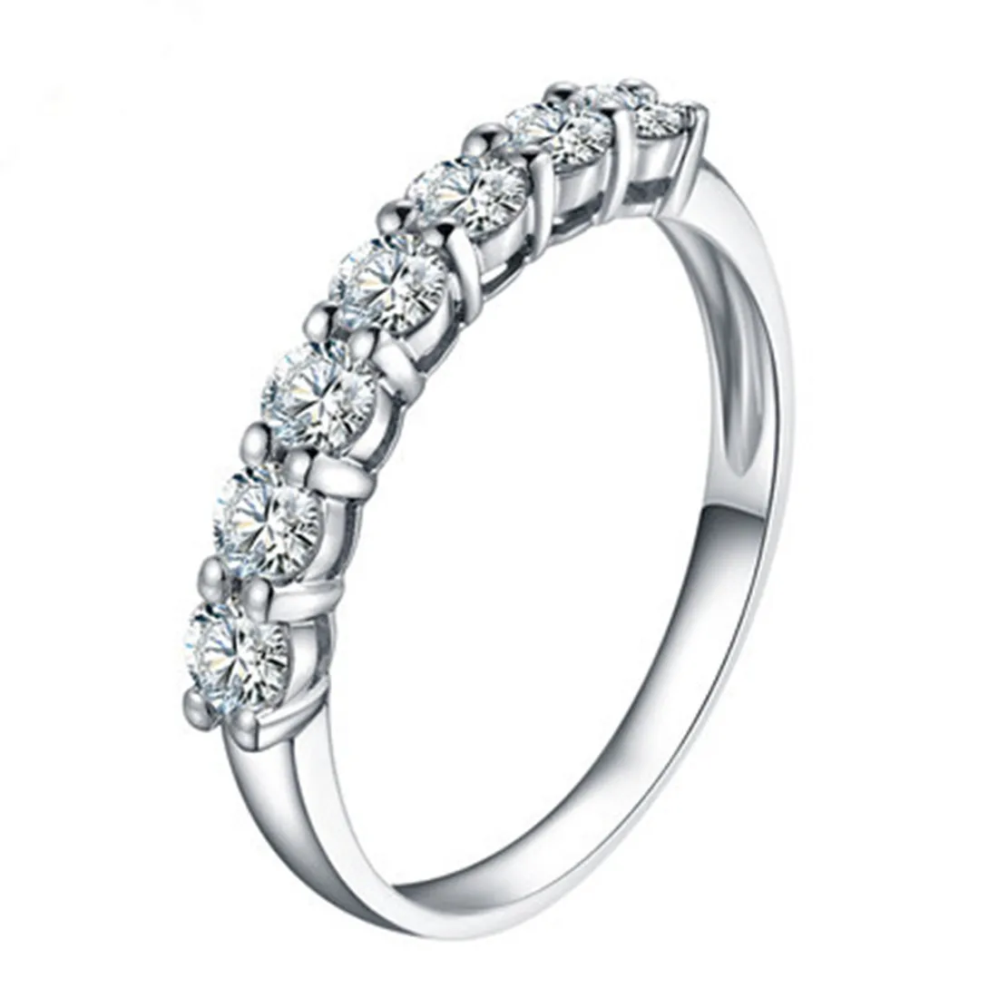 

Тестовое положительное обручальное кольцо Moissanite ювелирное изделие 14 к кольцо из белого золота 0.7CT Lab Grown Halo 7 камней углеродное кольцо для же...
