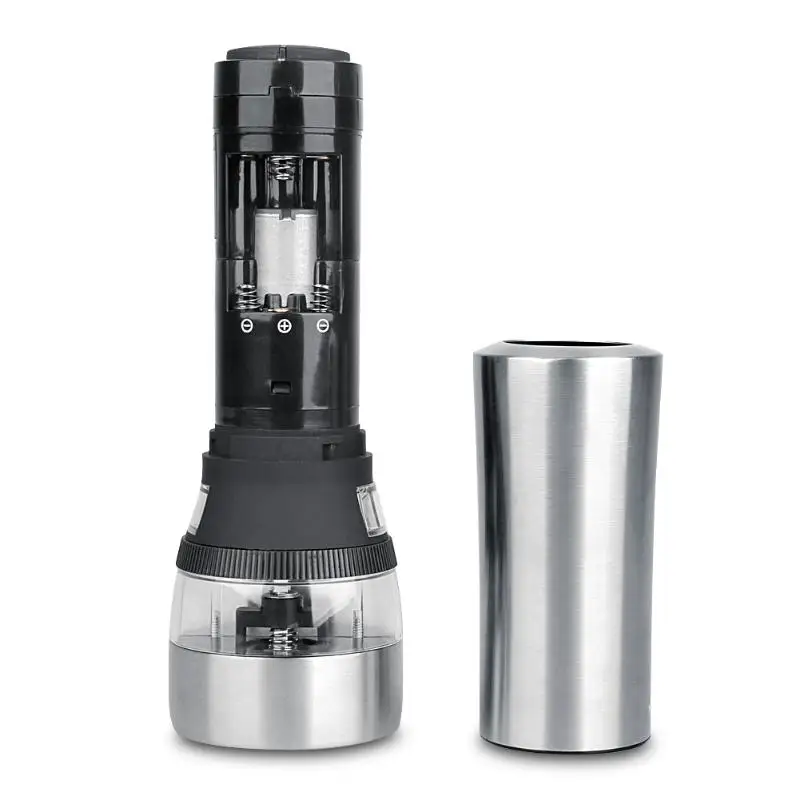 2 in 1 Electrical Seasoning Grinding Salt And Pepper Mill Premium Shaker Spice Herb Grinder for Kitchen Cooking | Дом и сад