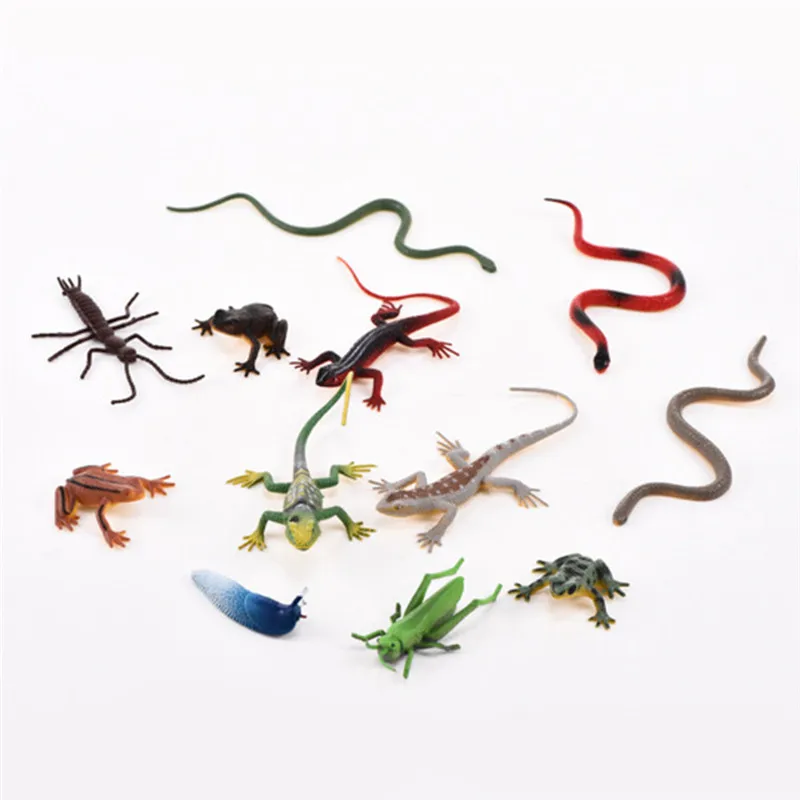 12 шт. детская фигурка-насекомое змея ящерицы муравьиная ферма веселая модель
