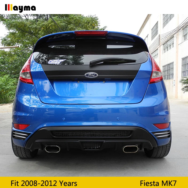 Fiesta MK7 ST Style Матовый Черный праймер ABS диффузор губа на задний бампер разделитель