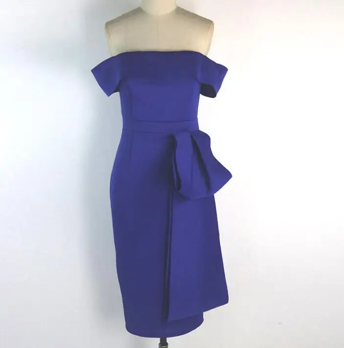 Женское облегающее платье с открытыми плечами открытой спиной Клубная одежда