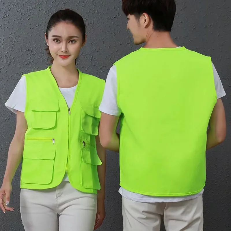 Жилет с несколькими карманами и логотипом повседневная одежда для мужчин женщин