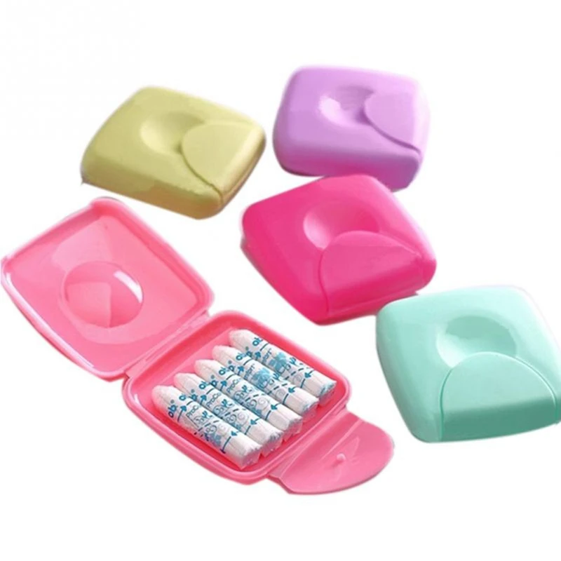 

1Piece Travel Outdoor Portable Women Tampons Storage Box Holder Tool Set Color Random