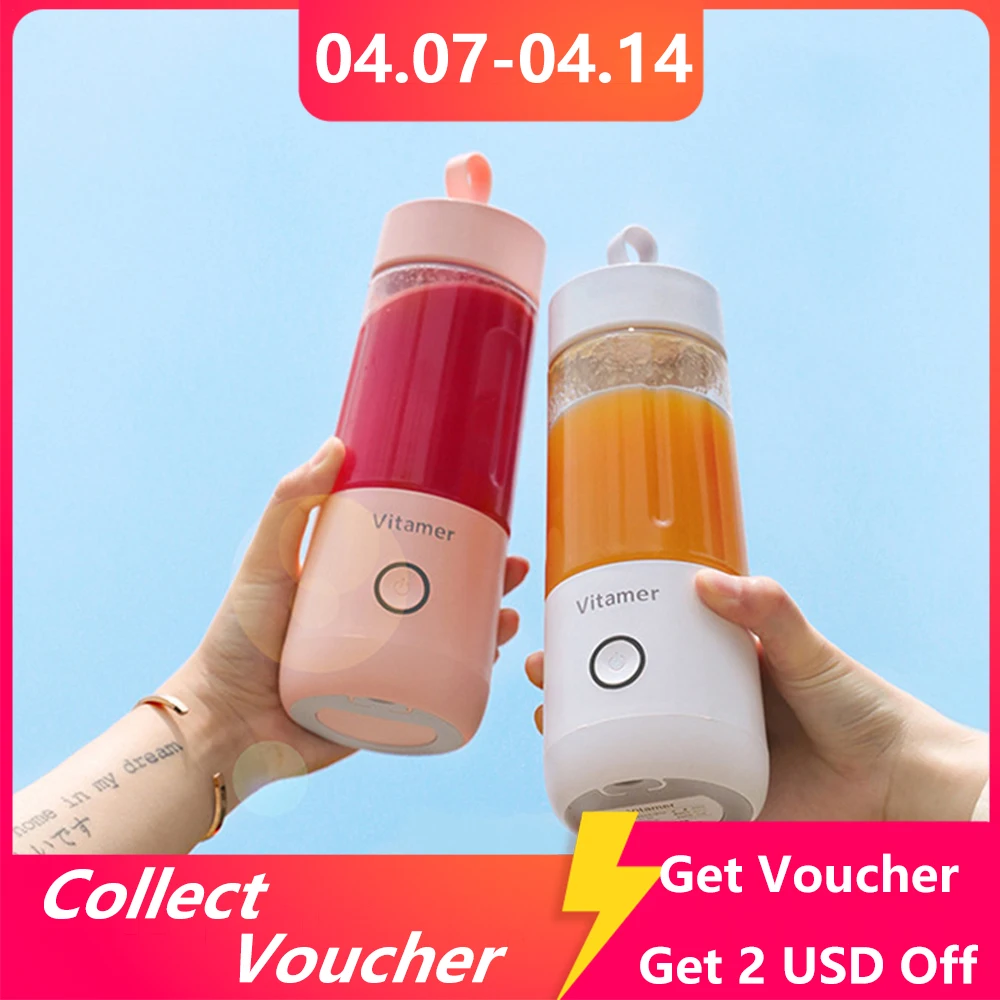 

Uareliffe Vitamer Juicer Electric Mini Blender USB Recharage Kitchen 350ml Portable Food Processor Vegetables Mixer Smart Home
