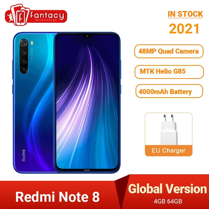 Xiaomi Redmi Note 8 смартфон с 5 дюймовым дисплеем восьмиядерным процессором Snapdragon 665 ОЗУ 4
