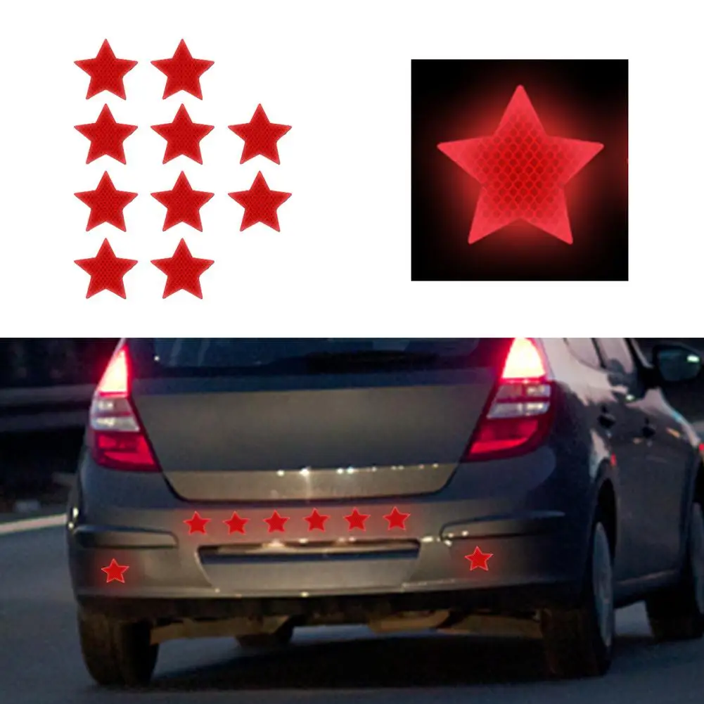 

50 Pcs Reflective Stickers Warning Reflective Stickers Waterproof All-Weather Decoration Suitable For Vehicles, Automobiles