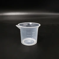 3pcs plastic beaker in low form capacity 25mlplastic measuring cuplaboratory plastic beaker