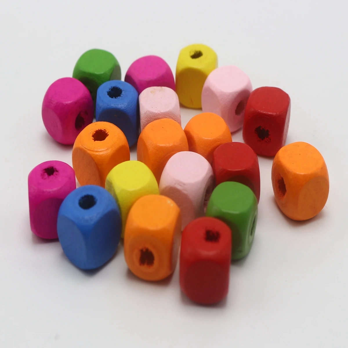 100 Смешанные яркие разноцветные 10 мм фотообои ~ деревянные бусины | Дом и сад