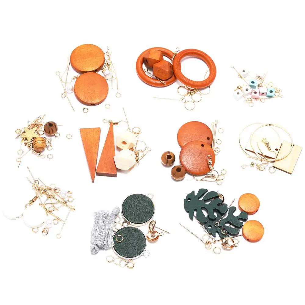 Корейские модные деревянные висячие серьги для поделок Ювелирная посылка