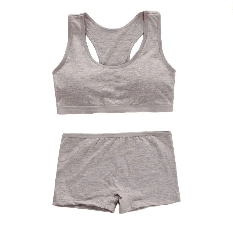 Комплект спортивного бюстгальтера для девочек подростков Нижнее белье