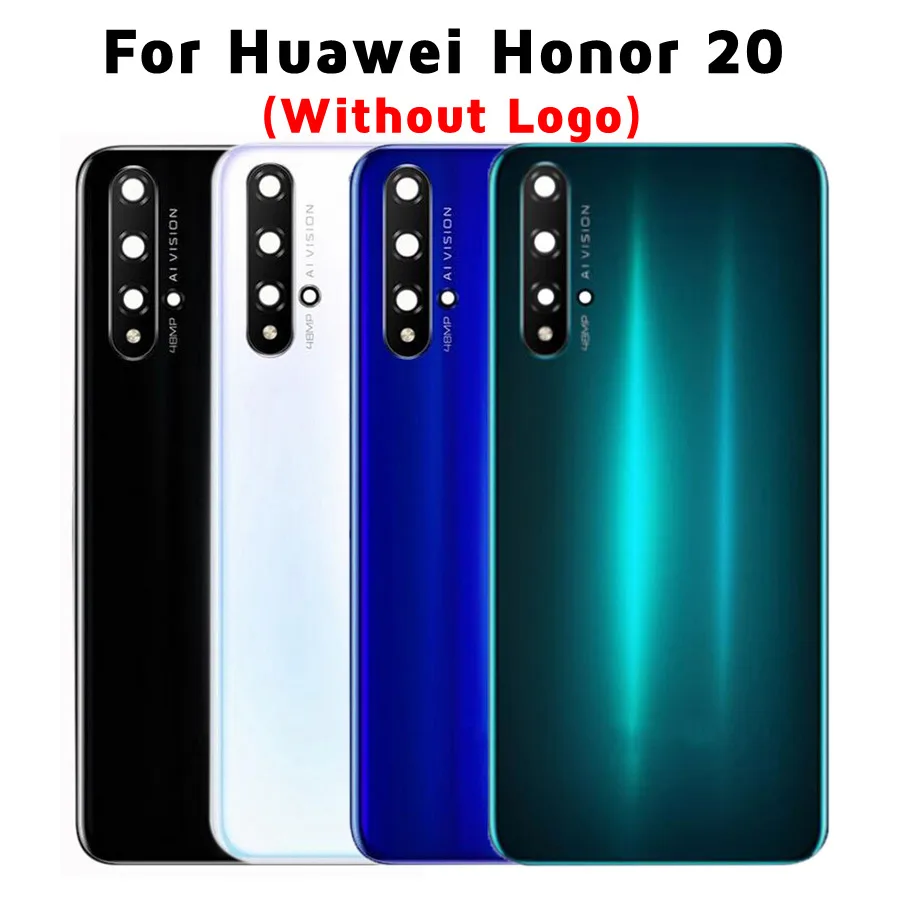Задняя крышка батарейного отсека для Huawei Honor 20 стеклянная панель задний корпус
