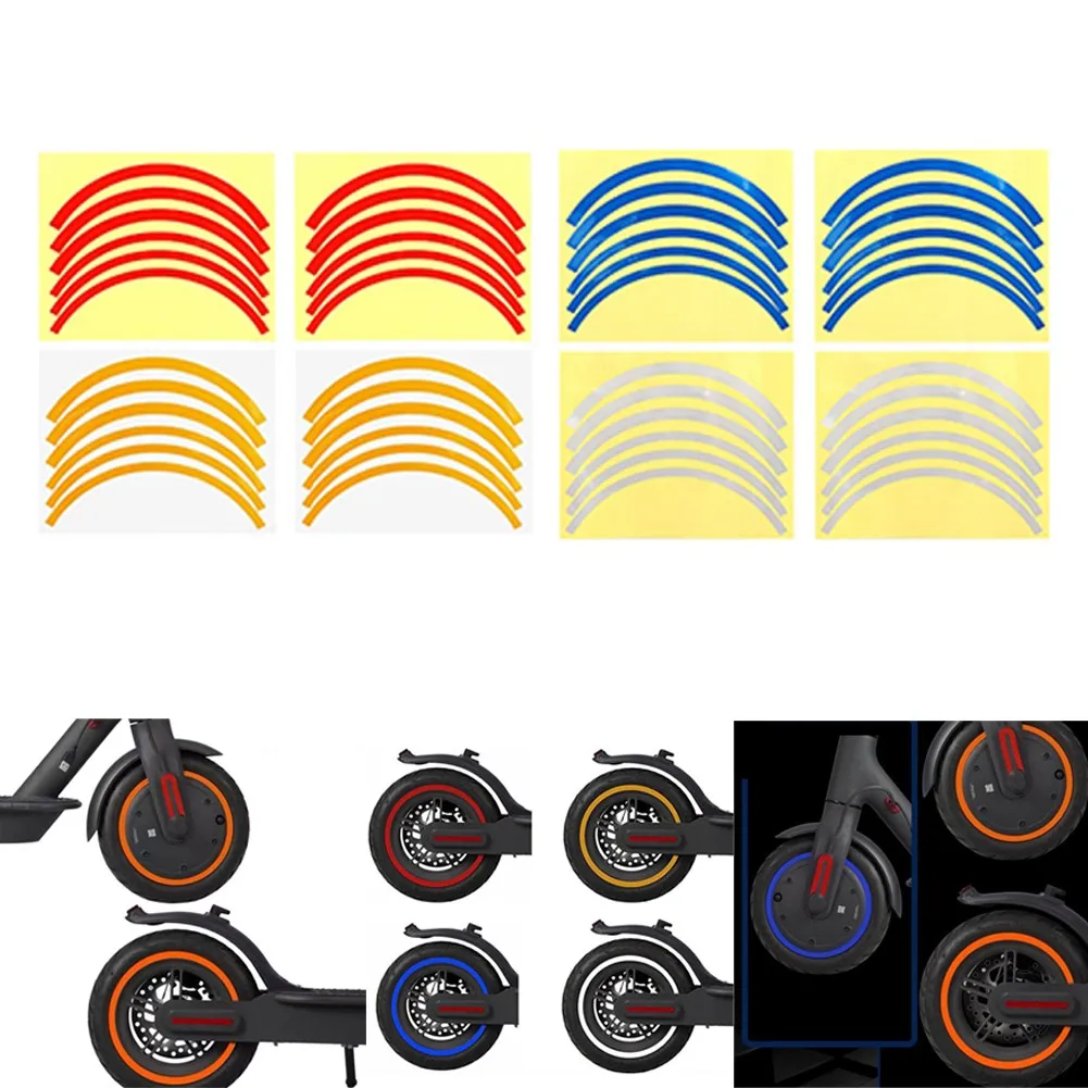 

1 шт., светоотражающие наклейки на ступицу колеса электроскутера XiaoMi M365 MAX G30