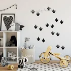 16 наклеек с изображением ног динозавра, наклейки на стену для детской комнаты, для маленьких мальчиков, девочек, для детской, спальни, Декор, настенные виниловые наклейки сделай сам P411