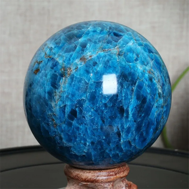 

Wholesale Natural Quartz Crystal Sphere Healing Blue Apatite Ball 50MM-65MM 1PC
