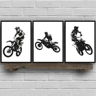 Плакаты Motocross Rider художественные принты черно-белые мотоциклетные гоночные современные картины на холсте для мальчиков домашнее искусство настенный Декор комнатный Декор
