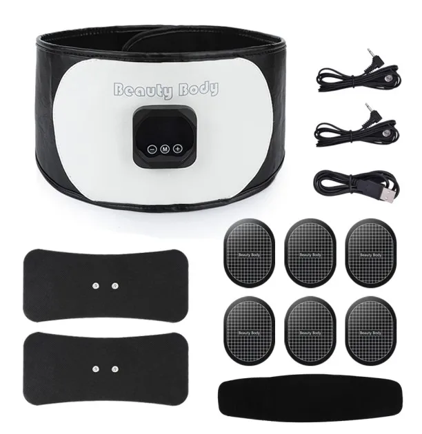 as show EMS Muscle Stimulator PU Belt Trainer Massager Abs Fitness Body Shape Equipment Training Exercise At Home Gym - Цвет: as show