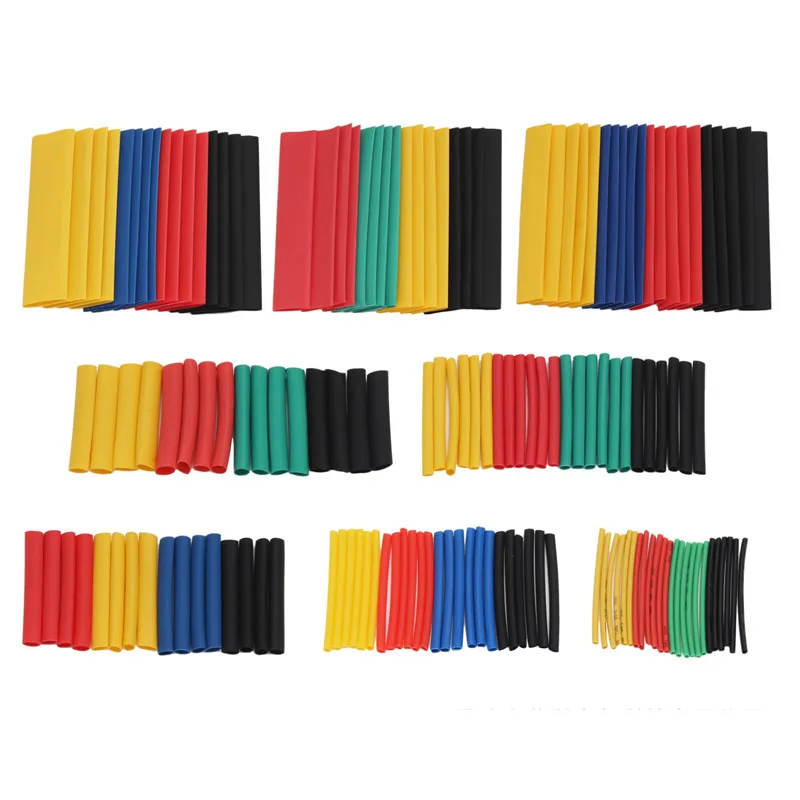 164 шт. 328 шт./лот полиолефина Ассорти термоусадочная трубка изоляция обернуть