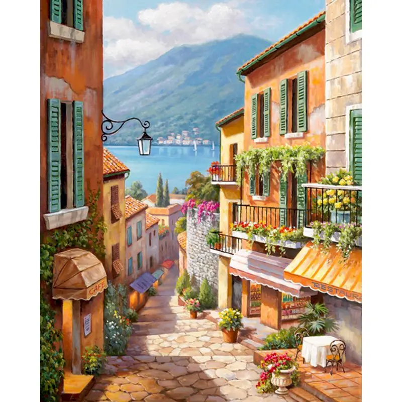 Алмазная живопись 5D сделай сам с полным напылением пейзаж Италия Римский