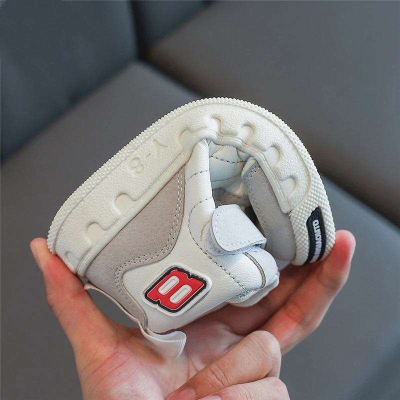 KushyShoo toddler sneakers Girls High-top Sports Shoes Boys Students Basketball Outdoor Elasticity Warm Sneakers | Детская одежда и