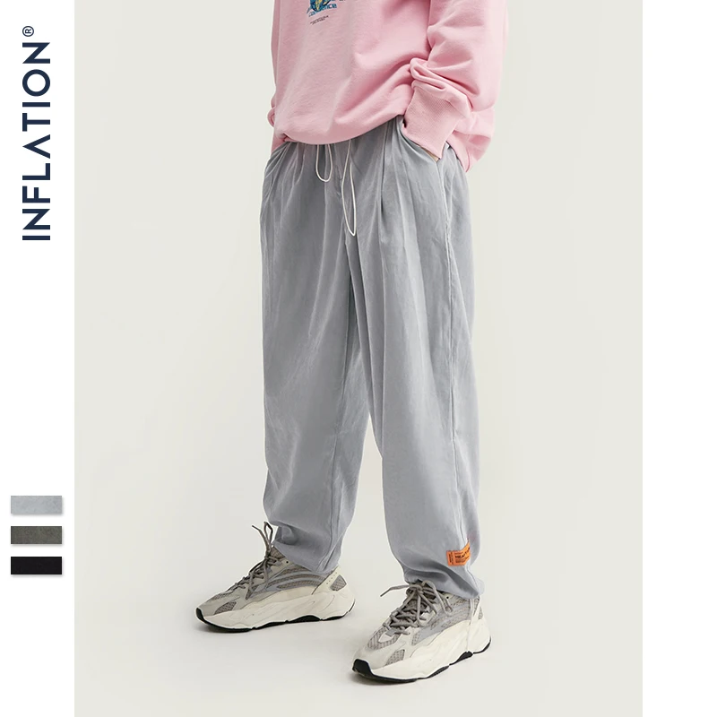 Брюки INFLATION Streetwear в стиле хип-хоп мужские свободные Панталоны 2020 Осенние новые